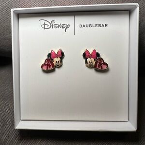 Disney BaubleBar Minnie Mouse Valentine Chocolate Box Earrings Heart Pink Red